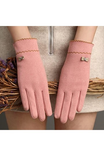 Gants Gloves Moufles Hiver Homme Femme Nouveaux Gants Extensibles Coupe-Vent en Molleton À Écran Tactile Chaud pour Femmes Dé