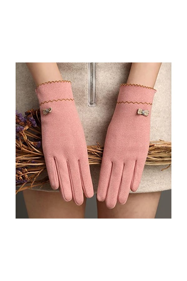 Gants Gloves Moufles Hiver Homme Femme Nouveaux Gants Extensibles Coupe-Vent en Molleton À Écran Tactile Chaud pour Femmes Dé