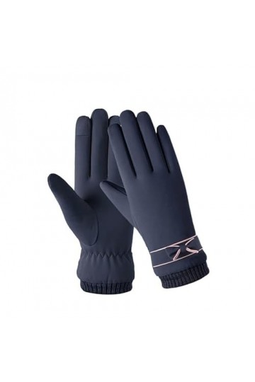 SYT-MD Gants, Gants Femme Hiver extérieur Coupe-Vent imperméable en Peluche Mitaines Chaudes Dame écran Tactile Mode Doux Fem