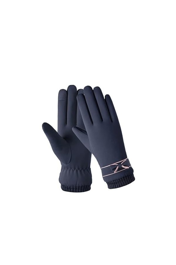 SYT-MD Gants, Gants Femme Hiver extérieur Coupe-Vent imperméable en Peluche Mitaines Chaudes Dame écran Tactile Mode Doux Fem