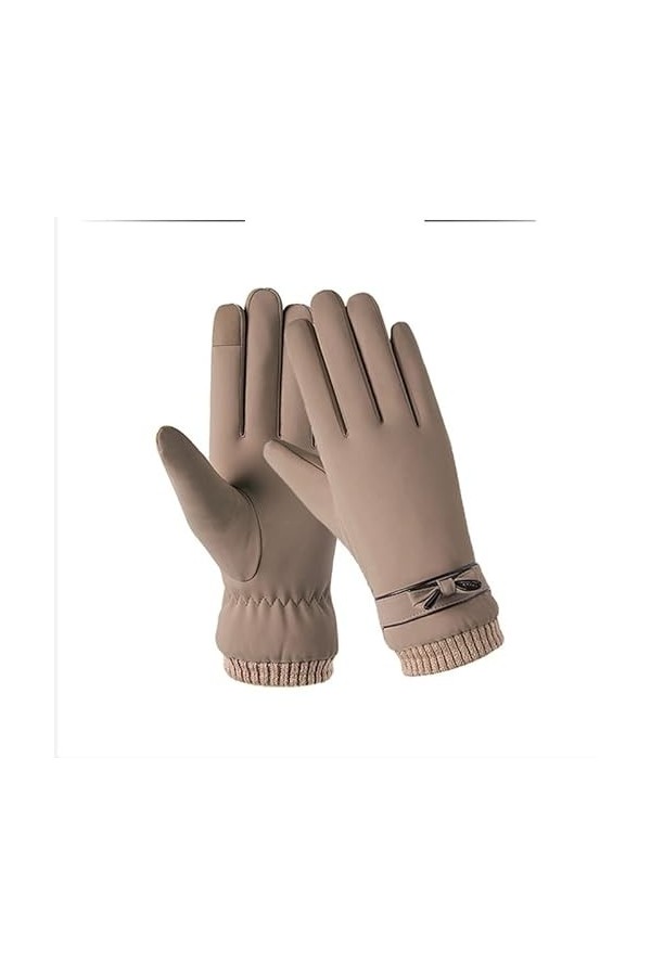 SYT-MD Gants, Gants Femme Hiver extérieur Coupe-Vent imperméable en Peluche Mitaines Chaudes Dame écran Tactile Mode Doux Fem
