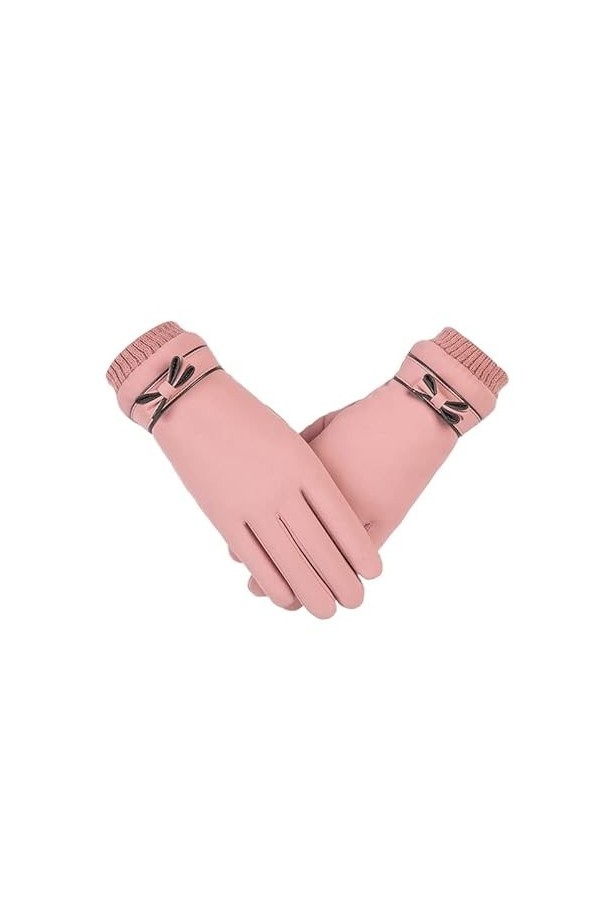 SYT-MD Gants, Gants Femme Hiver extérieur Coupe-Vent imperméable en Peluche Mitaines Chaudes Dame écran Tactile Mode Doux Fem