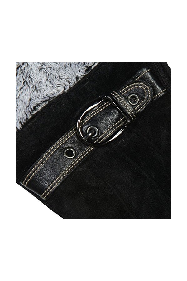 Gant Hommes Chaud Simple De Mode Young Styles Et Élégant Couleur Unie Extérieure Épaissir Moufles Mitaines Color : Noir, Siz