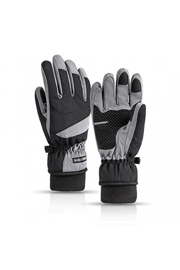 Lebooa Gants dhiver pour Femmes, imperméabilisée et Coupe-Vent, Gants à écran Tactile, Gants de Ski des Doigts incurvés pour