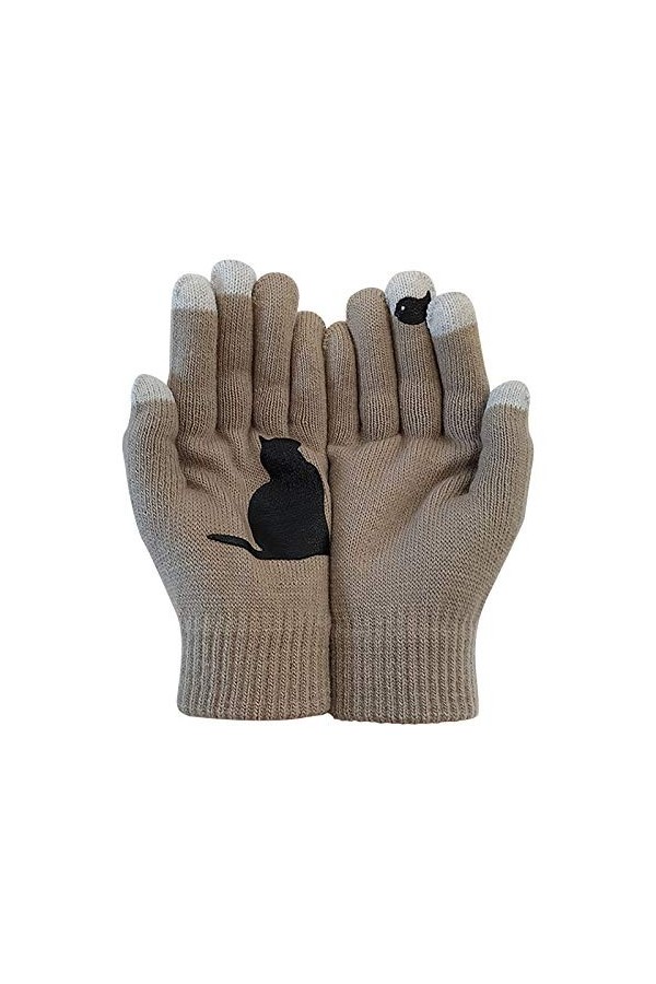 Gants dimpression Chauds for Chiens dautomne, dhiver et dextérieur en Gants Mitaines for Femmes par Temps Froid Confortab