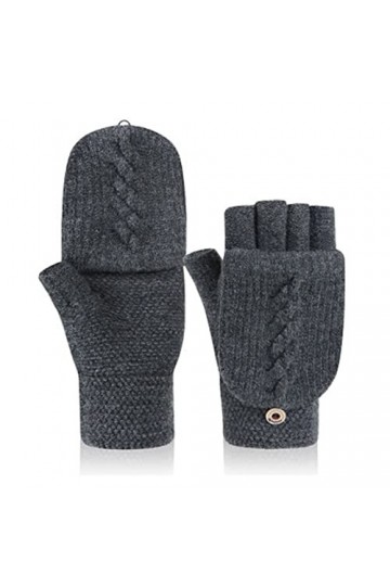 Laine dhiver tricot jacquard jacquard sans doigt rallongement unisexe sport cyclisme élastique épaissir la moufle chaude Co