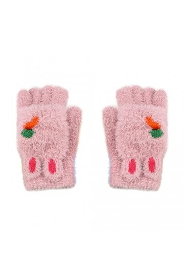 Hiver Enfants Gants Épais Adultes Creative Imprimé Écran Chat Mobile Mitaines for Femmes Isolation Par Temps Froid Color : A