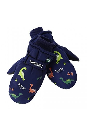 PAREKS Gant de Ski dhiver for Enfants Gants Chauds Chauds Mitaines imprimées Mignonnes for Femmes Hiver chauffé par Temps Fr