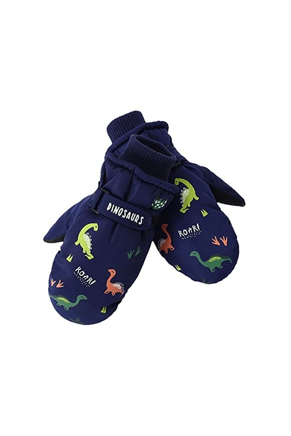 PAREKS Gant de Ski dhiver for Enfants Gants Chauds Chauds Mitaines imprimées Mignonnes for Femmes Hiver chauffé par Temps Fr