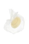 IBLUELOVER Chapeau Bibi Fascinator Femme Mariée en Voile et Laine Chapeau Mariage Mini Béret Chapeau Melon Elégant Accessoire