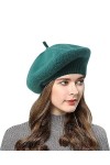 CheChury Béret Français Chapeau Laine Chapeau de Béret Femme Chapeaux Classique Français Bonnet Automne Béret Basco Chaud Tri
