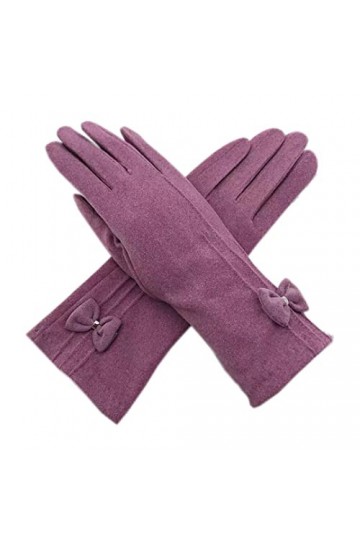 Gants de printemps pour femme - 27 cm - Pour lautomne et lhiver - Violet - Taille unique