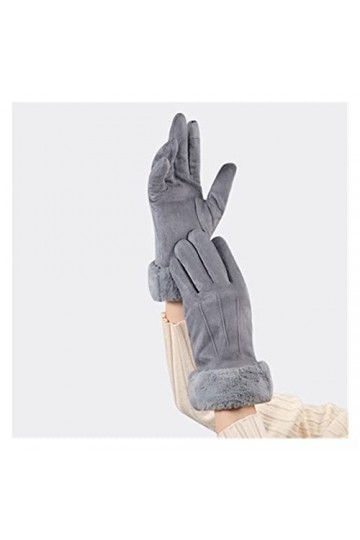 HXJ Gants Chauds hivernaux Dames Plus Velvet Touch Touch Screen Gants Coupe-Vent et Pluie Pouce de Peluche de la Pluie Vacanc