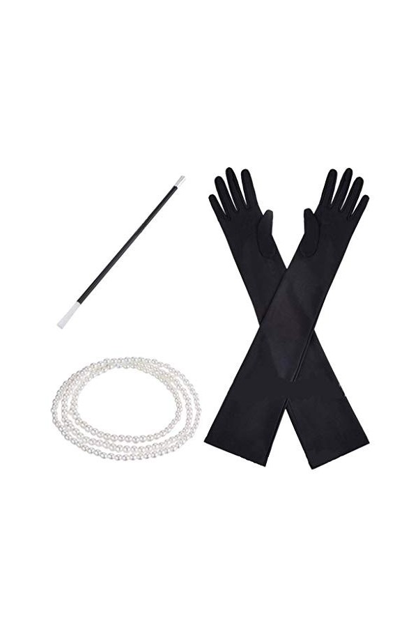 WAAZI Accessoires Gants Ensemble Classique Porte-Collier Accessoire Cigare Gants Moufles Femme