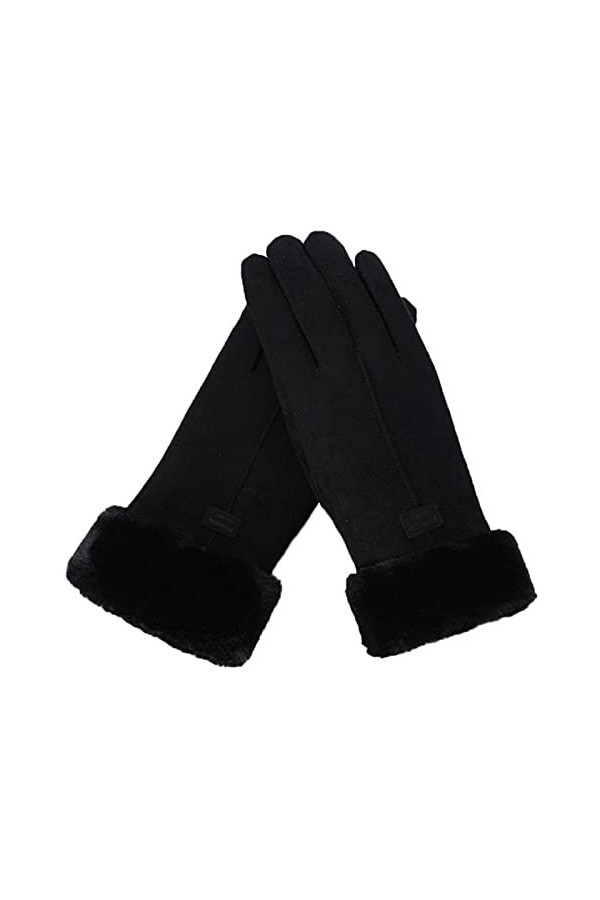 BEQUAH Gants pour femmes, gants dautomne et dhiver, mitaines chaudes en fourrure mignonnes moufles à doigts complets pour f