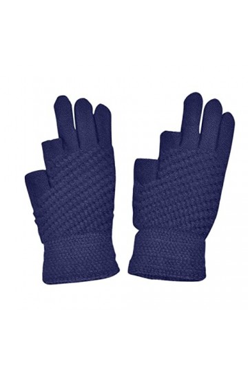 wrtgerht Gants dhiver et Anti-dérapants doublés en Polaire for Femmes Touchs Keep Knit Screen 2-Doigts Outdoor Voices Women 