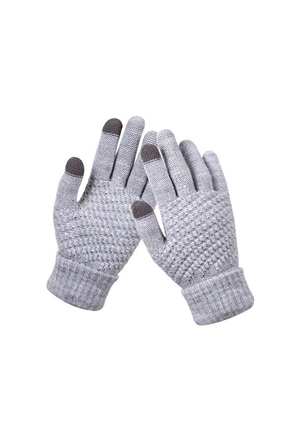 Gants dhiver 1 Paire de Gants pour Femmes en Cuir PU/Velours en Daim Gants de Conduite dhiver en Fourrure de Lapin Chauds e