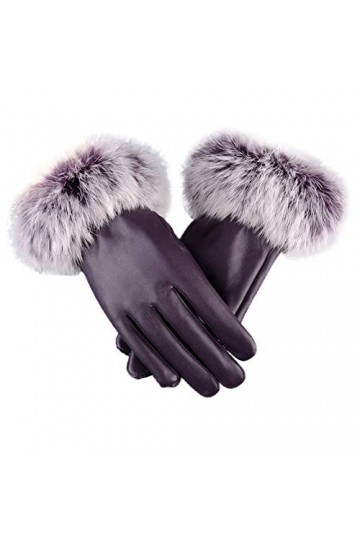 PAREKS Gant Cuir Solide Scolaire Femme Mitaines for Femme Temps Froid Chauffé