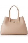 Tommy Hilfiger Sac Femme TH Emblem Workbag Fermeture Éclair, Marron Oat Milk , Taille Unique