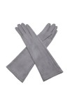 Gants Gants dhiver pour dames gants en cuir longueur de velours 35CM manches en cuir velours mode épais gants pour dames Co