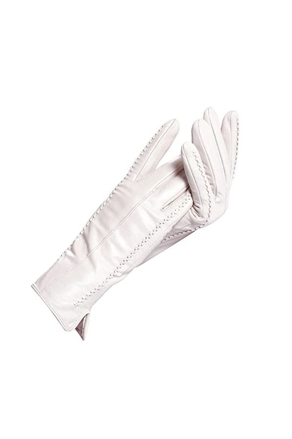 Gants dhiver en cuir de haute qualité pour femme, légers et chauds, gants simples en peau de mouton