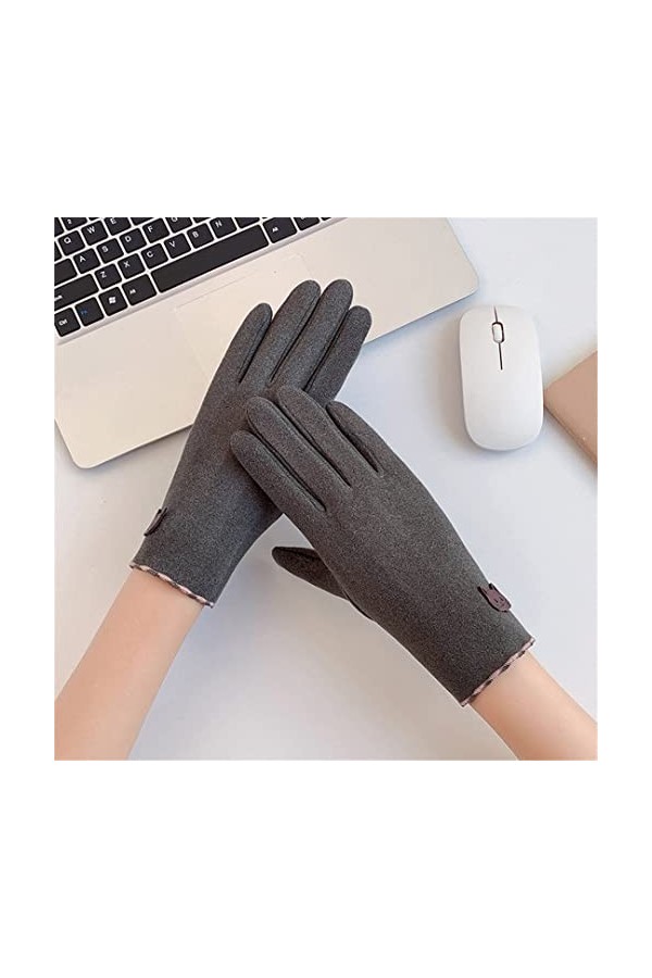 Gants dhiver pour femme - Pour garder au chaud - Motif chat - Doux et simple