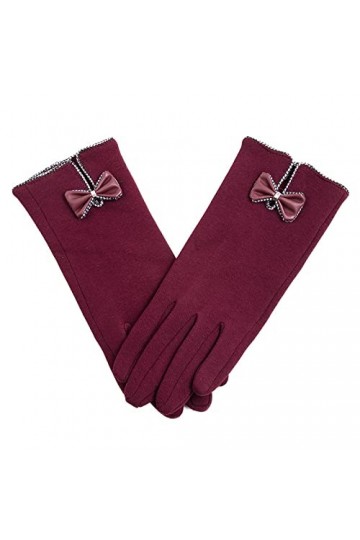 Gants Gloves Moufles Hiver Homme Femme Nouveaux Gants en Dentelle Chaude pour Les Doigts en Laine Polaire Non-Versante pour F