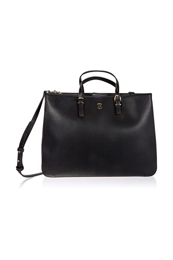 Tommy Hilfiger Sac à Main Femme TH Timeless Work Bag en Similicuir, Sandrift, Onesize