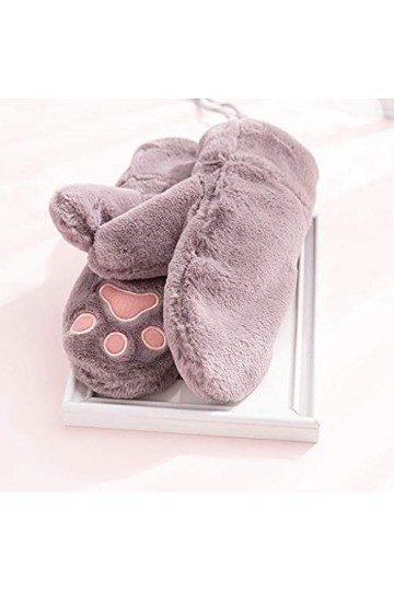 YDBTLBGH Gants Unisexe Femme Adulte Hiver Mignon Plus de Velours Épaissie Moufles Étudiant Coton En Peluche Vélo Froide Et Ve