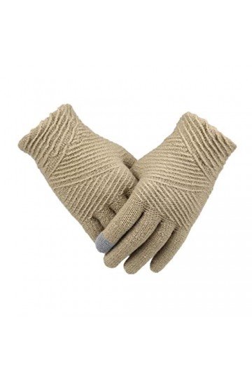 JSJJEDC Gants tricotés for Femmes dhiver Chaleureux écran Tactile à Rayures extérieures Couleur : E, Gloves Size : One Size