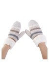 ERICAT Gants dhiver for femmes, mitaines tricotées épaisses et chaudes Color : Beige, Size : 1 Size 