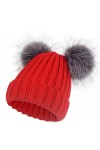 Bonnet Femme Hiver Chaud Coton Pompon Poil Adulte Fantaisie Casquette Chapeau Polaire Beanie Velours Epais Peluche Satin Mode