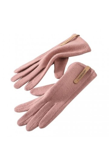 Gants en Cachemire, Simple Couleur Unie Doux Automne Hiver Doublure Polaire écran Tactile Laine de Cachemire épais Gants Plus