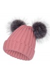 Bonnet Femme Hiver Chaud Coton Pompon Poil Adulte Fantaisie Casquette Chapeau Polaire Beanie Velours Epais Peluche Satin Mode