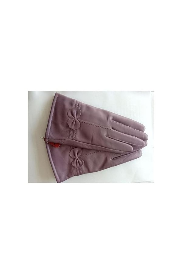 Gants dhiver Femmes en Cuir véritable Hiver Gant Chaud Dames Vrais Gants en Cuir de Mouton Filles Conduite Mode Femme Luxe L