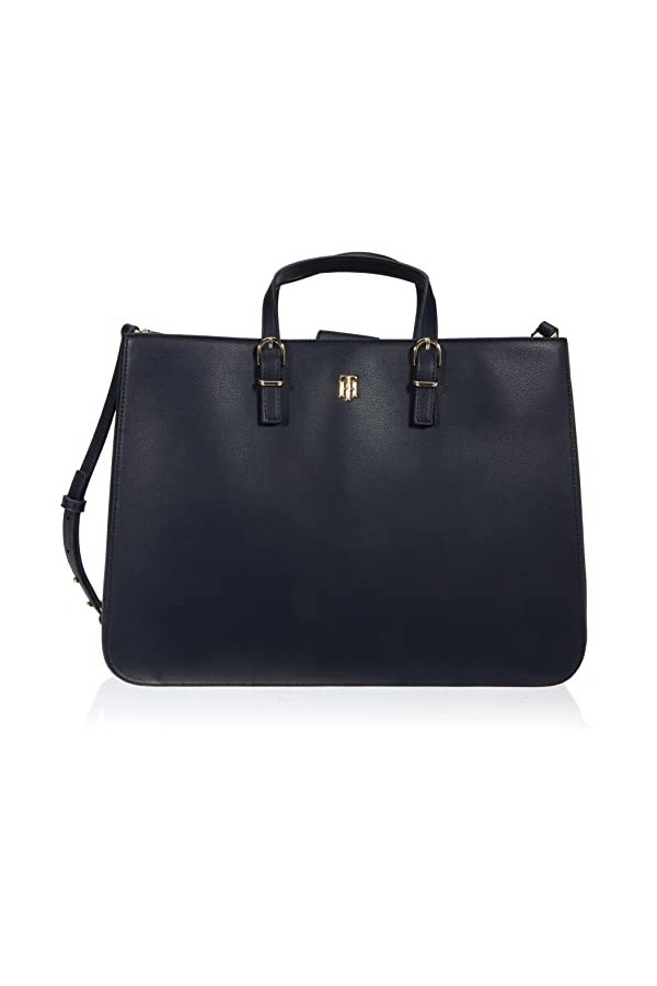 Tommy Hilfiger Sac à Main Femme TH Timeless Work Bag en Similicuir, Sandrift, Onesize