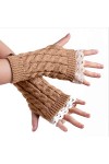 wrtgerht Gants Mitaines Combo avec Poche Mitaines tricotées Dentelle décontracté Mitaines Demi-Gants for Femmes Gants en Tric