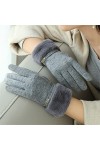 Winte Gants en laine tricotée imitation cachemire pour femme