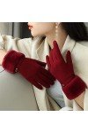 Winte Gants en laine tricotée imitation cachemire pour femme