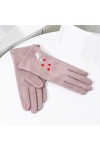 Gants de conduite en daim pour femme - Pour rester au chaud - Motif chat mignon brodé