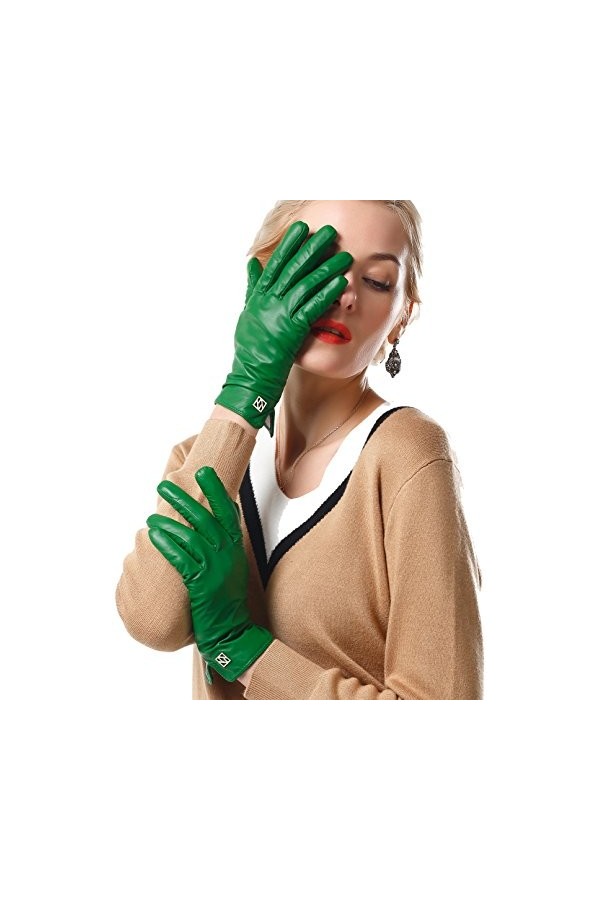 NappaNovum - Gant - Femme - Vert - Large