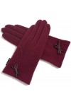 FLYIFE Unisexe Adulte Moufles Femmes Gants Arc Et Simple Chaud Bow Hiver Chaud Glamorous Mode Uni Couleur Extérieure Mitts/Vi
