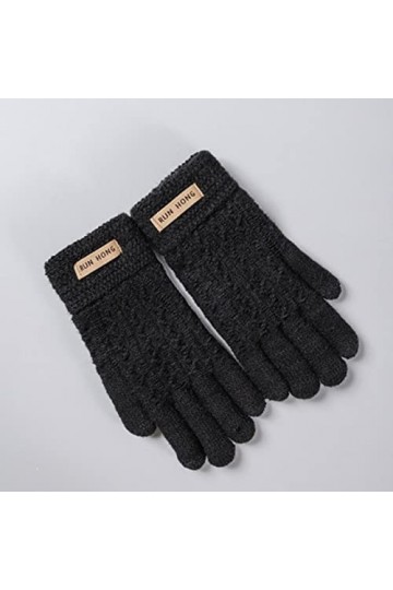 Gants Gloves Moufles Hiver Homme Femme Gants DÉcran Tactile Tricotés Torsadés Épaissis Unisexe Gants DÉquitation Antidérapa