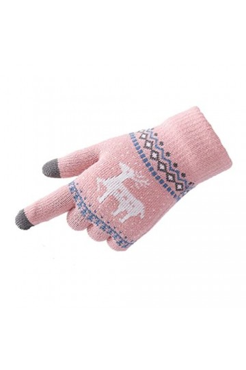 Gants Gloves Moufles Hiver Homme Femme Gants Tricotés Flocon De Neige Mignon pour Femmes Gants À Doigts Complets Gants pour É