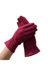Moufles dautomne et dhiver pour femme - Gants en laine épais et chauds - Gants pour femme
