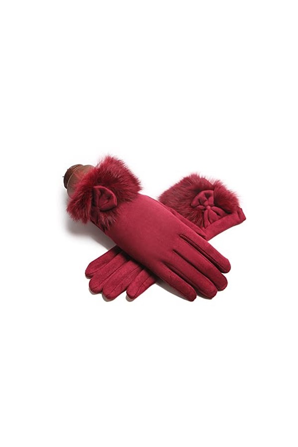 JSJJEDC Gants dhiver en Daim Femmes en Daim Femme Peluche de Peluche de Peluche for Femmes Couleur : 5, Gloves Size : One S