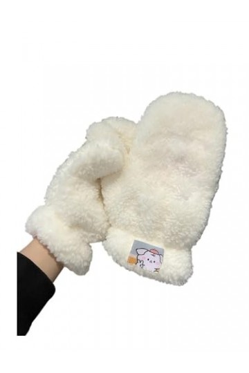 BLAIS Gants dhiver pour femme, gants en velours épais, gants en coton peluche pour protéger contre le froid, a, taille uniqu