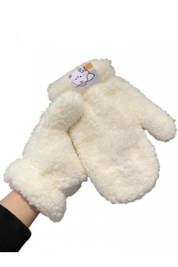 BLAIS Gants dhiver pour femme, gants en velours épais, gants en coton peluche pour protéger contre le froid, a, taille uniqu