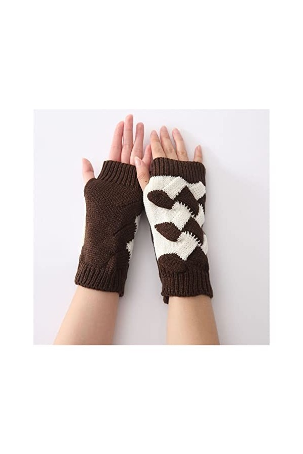 JSJJEDC Gants en Laine Chaude en Laine torsadée for Femmes Couleur : 2, Gloves Size : One Size 