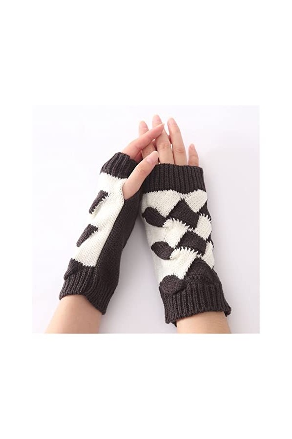 JSJJEDC Gants en Laine Chaude en Laine torsadée for Femmes Couleur : 2, Gloves Size : One Size 